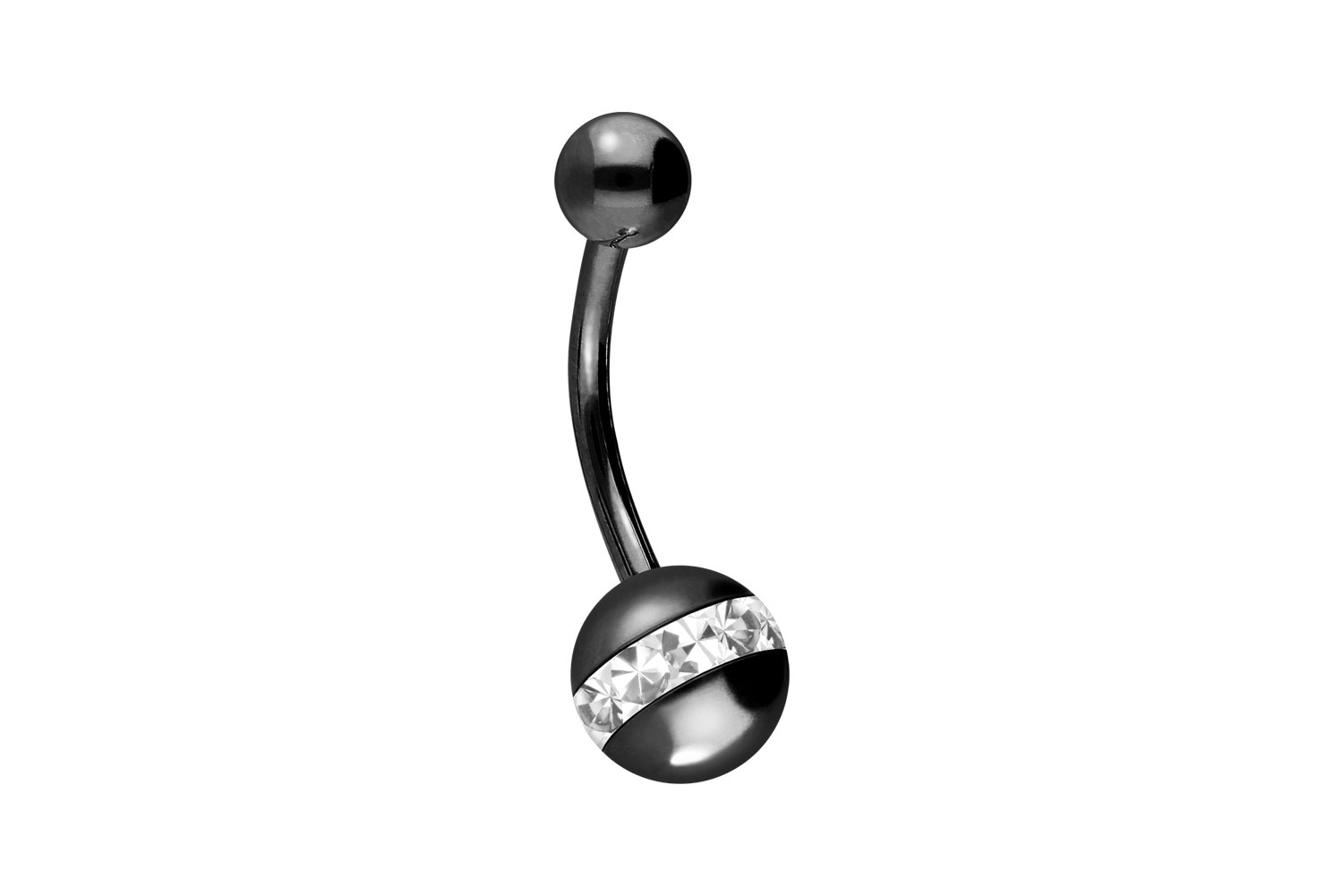 Chirurgenstahl Bananabell Piercing EPOXY-RING- + CHIRURGENSTAHL-KUGEL
